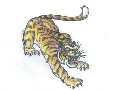 Tetoválás tigris (vigyor) értéket