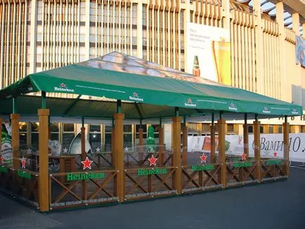 Ponyvák nyári kávézók Moszkva és Budapest, gyártása Sátor, sátrakban
