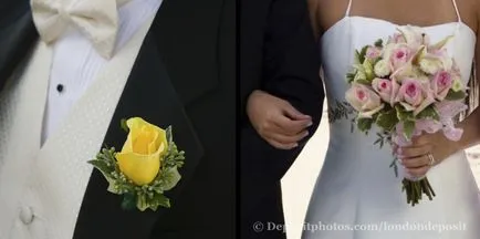 A hagyomány dobtak egy menyasszonyi csokor - mint dobott esküvői csokor