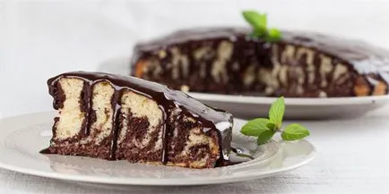 Zebra torta - a recept lépésről lépésre képekkel otthon tejföl