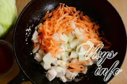 Párolt káposzta csirke recept képpel (recept) Párolt káposzta csirke recept egy fotó