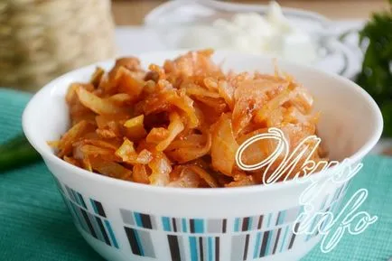 Párolt káposzta csirke recept fényképpel (csirke) Párolt káposzta csirke recept egy fotó