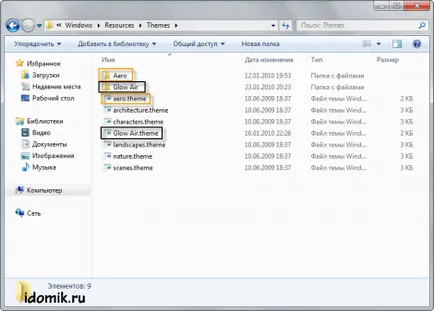Telepítése témák Windows 7 és Vista
