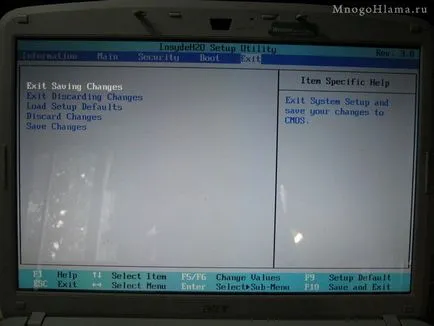 A Windows 7 telepítése (nettó) egy laptop Acer Aspire 5720g