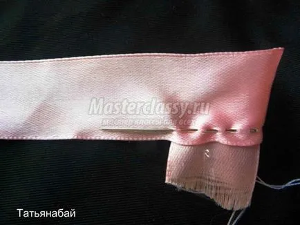 Hímzés szatén szalagokkal Rose (Rózsa) Hímzés rózsa szatén szalagokkal