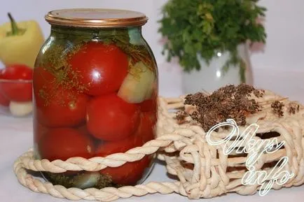 Finom konzerv paradicsom a téli recept fényképpel (konzerv) Finom konzerv paradicsom a téli recept egy fotó