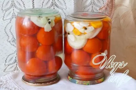 A finom, konzerv paradicsom a téli recept fényképpel (só) Finom konzerv paradicsom a téli recept egy fotó