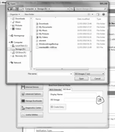 Boot from iso-image rögzítés nélkül a lemezen - támogatja a felhasználó a Windows 7-xp