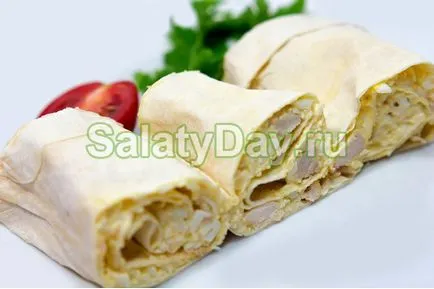 Előételek a lavash - evett szívesen receptek fotókkal és videó