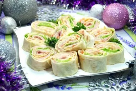 Étvágygerjesztő a lavash az ünnepi asztalra - előételek receptek Lavash