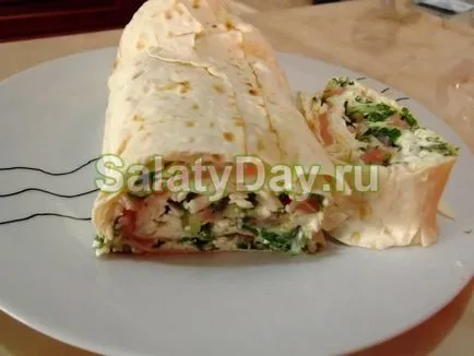 Előételek a lavash - evett szívesen receptek fotókkal és videó