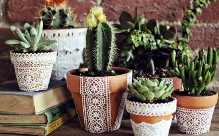 17 érdekes ötlet a design virágcserepek kezük