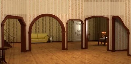 Arch fából kezeddel, az épület portál (fa) Arch fából kezeddel, épület portál
