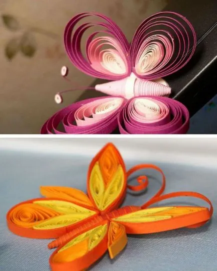 Butterfly a papír meg a kezét mesterkurzus (fotó)