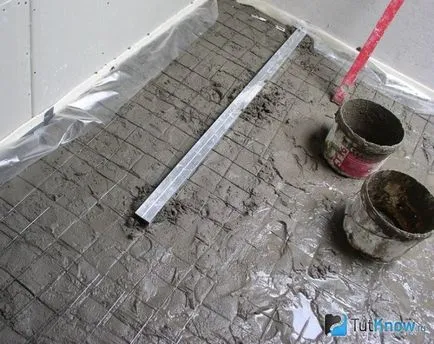 Cement padló kezével