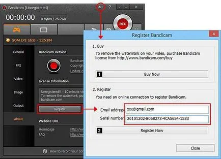 Mi a sorozatszámot a bandikam, és hogyan kell engedélyt a program (bandikam) Mi a sorozatszámot a bandikam, és hogyan kell engedélyt a program