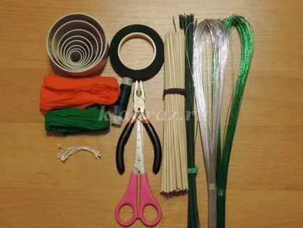 Virágok nylon és vezetékes