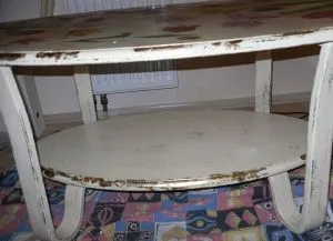 decoupage asztal