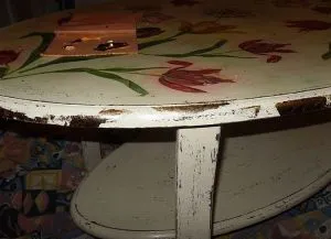 decoupage asztal