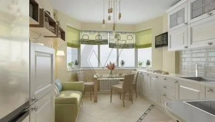 konyha tervezés étkező-nappali (56 fotó) Belső stúdió apartman egy klasszikus stílusban