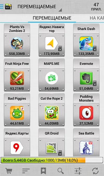 Gyik hogyan kell menteni az alkalmazást a memóriakártyára android