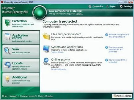 Hogyan lehet aktiválni a Kaspersky Internet Security (KIS)