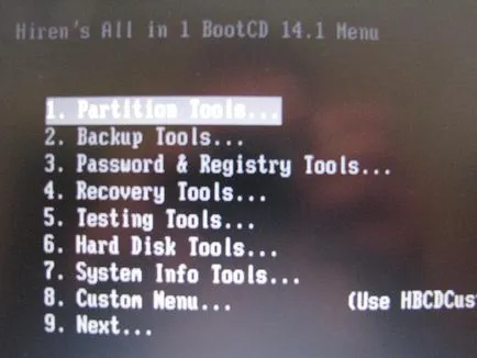 Hogyan kell formázni a merevlemezt egy netbook segítségével superfdisk