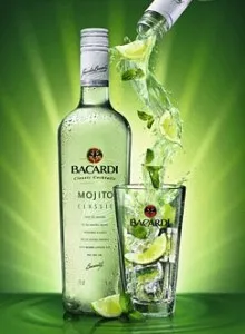Hogyan inni rum italt, mint a fehér, fekete, fekete, mojito Bacardi Superior