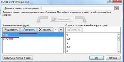 Hogyan építsünk egy függvény grafikonját excel