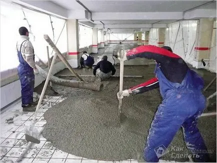 Hogyan készítsünk egy betonon - a padló betonból