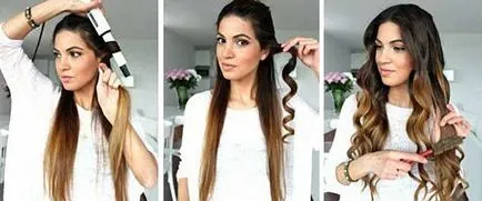 Hogyan készítsünk egy szép fürtök hosszú haj otthon használja curling vasalók, videó
