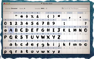 Hogyan hozzunk létre egy font font a beolvasott képeket Fontographer - lecke №6