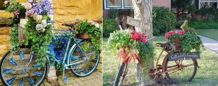 Hogyan díszíteni a kertben (41 fotó) kialakítsák saját kezét, virágokkal díszített és rögtönzött eszközökkel,