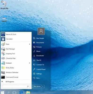 Hogyan hozza vissza a klasszikus gomb és a Start menüben a Windows 10