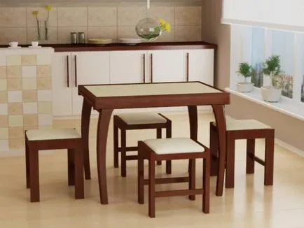Hogyan válasszuk ki a konyhaasztalon - lehetőségek, árnyalatok, design és szín (táblázat) Hogyan válasszuk ki a konyhaasztalon - lehetőségek, árnyalatok, design és szín