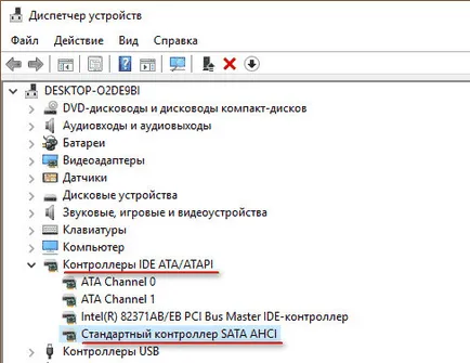 Hogyan lehet engedélyezni a működési mód a merevlemezek AHCI nélkül a Windows újratelepítése
