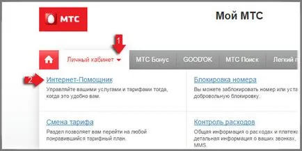 Hogyan kell szedni a részleteket hívások MTS, MTS
