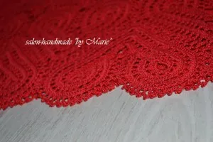 Piros ruhában a szív motívumokat mester klasshandmade