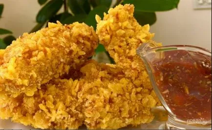 Csirke stripsy (mint a KFC) - lépésről lépésre recept fotó (pirospaprika bors) Csirke stripsy (mint a KFC) - lépésről lépésre recept fotók
