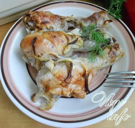 Csirke a joghurt receptjét, fényképes az alsó lábszár sütött a kefir pác (recept) Csirke a joghurt receptjét, fényképes az alsó lábszár sült kefir pác