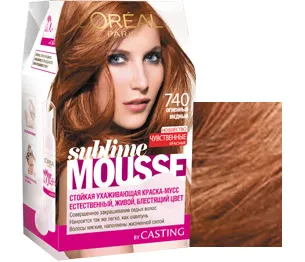 L'Oreal Sublim palettáról mousse, haj friss - részben 468 (festék) L'Oreal Sublim palettáról mousse, haj friss - része 468