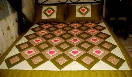 Patchwork takaró kezével kezdőknek patchwork mester, stílust rendszer, hogyan kell varrni,