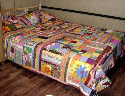 Patchwork takaró kezével kezdőknek patchwork mester, stílust rendszer, hogyan kell varrni,