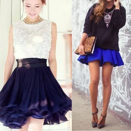 A legtöbb stílusok női szoknyák kék 2017 bájos kép a fotó