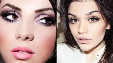 Smink Smokey Eyes barna szeme kép, lépésről lépésre