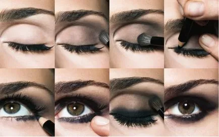 Smink barna szeme Smokey Eyes (szem) Smink barna szeme Smokey Eyes