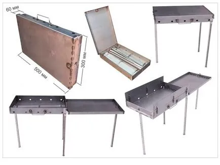 fém barbecue saját kezűleg a fényképek mérete és utasítások