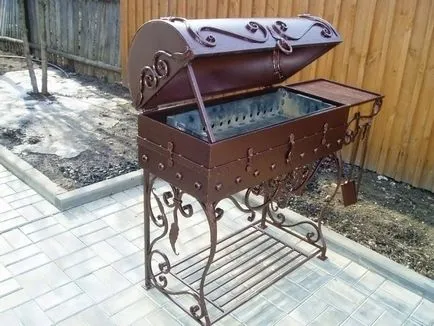 fém barbecue saját kezűleg a fényképek mérete és utasítások