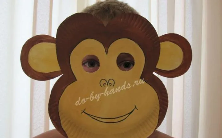 A Monkey Mask papír saját kezűleg - lépésről lépésre fotókkal
