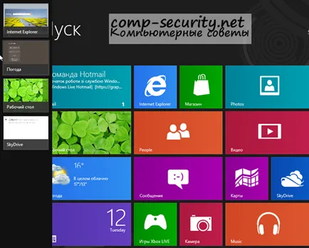 Metro felület a Windows 8 felület metró áttekintés